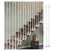 MZZKFC Balaustres de Escalera Barandilla para Escaleras Tipo L, 21-248cm, Barandillas De Hierro para Escaleras, Barrotes para Terrazas Domésticas para Bibliotecas, Edificios(White-1 Pc,56''/1.41m)