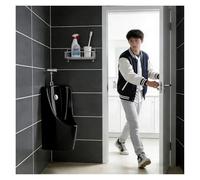 MZZKFC urinarios para Hombres Urinal De Esquina Montado En La Pared para Hombres, Ahorra Espacio, Urinal Masculino con Descarga Manual, Borde De 8cm A Prueba De Salpicaduras(Black)