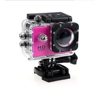 MZZYG Cámara de acción Mini HD 1080P cámara Impermeable videocámara Deportiva 2,0 Pulgadas 32G Movimiento al Aire Libre Sking DV for acción Video Casco Bicicleta cámara Digital(Only CAM,Pink)