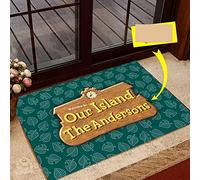 N/Ａ Felpudo Entrada casa Alfombra Salon Animal Crossing Island Nombre Personalizado Diseño Felpudo Decoración para el hogar Decoracion Hogar