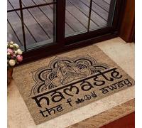 N/Ａ Felpudo Entrada casa Alfombra Salon Felpudo Home Decor Namaste The F Away Yoga Decoracion Hogar