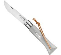 Opinel Cuchillo VRI N°06 Trekking Nube con enlace de cuero Gris claro