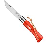 Opinel Navaja de montaña Trekking N°07 naranja con enlace de cuero Talla única