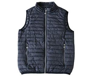 N+1 Chaleco ligero para hombre, plumón de 100 gramos, talla grande, Negro , XXXXXXXXXL