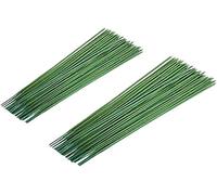 N A 100 piezas de alambre de tallo floral calibre 18, alambre de tallo verde oscuro para flores, alambre floral de 9.8 pulgadas y 11.8 pulgadas para manualidades