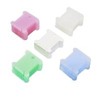 N/A 100pcs Mixed Color Plastic Floss Bobbins, Embroidery Thread Cards Cross Stitch Bobbin Thread Organizer Craft DIY Sewing Storage