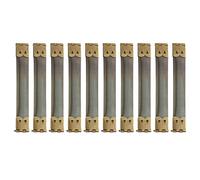 #N/a 10x Suministros para Hacer Bolsos con Marco de Metal Y Metralla, 11x1.4 cm de Bronce