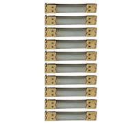 #N/a 10x Suministros para Hacer Bolsos con Marco de Metal Y Metralla, 8x1.4 cm de Bronce