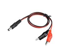 N/A 2,1 x 5,5 mm, 12 V DC Jack Macho con Pinza de cocodrilo, Conectores de Cable de alimentación de 54 cm para Adaptador de Seguridad para cámara de Seguridad CCTV