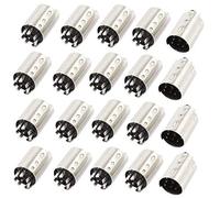 N/A 20 Piezas Plata Tono 6 Pines Mini DIN PS / 2 Teclado Conector Macho