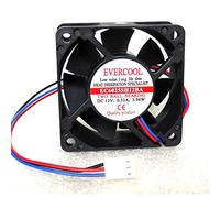 N / A 5pcs for Evercool 60mm x 25mm Server Fans 12V 0.33A 3 Pin EC6025SH12BA