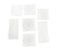 #N/a 7 plantillas reutilizables y sencillas para tapete de té, tradicionales, acrílicas, para, pintura, manualidades, dibujo, costura,