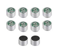 N/A 9767 62 dB Micrófono Electret Micro 9.7 mm x 7 mm Condensador Cilíndrico Mic con Junta de soldar para PCB 10 Unidades