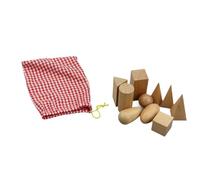 #N/A/a 10 Figuras Geométricas de Madera con Bolsa de Almacenamiento, Juguetes Educativos para Niños de 3 a 6 años en Edad Preescolar.