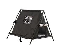 #N/A/a Cat Tent House para Gatos Y Otros Animales Pequeños Refugio Multifuncional con Tela Resistente Y Puerta con Cortina Espacio Cómodo Y Fácil de Traslada, Black L