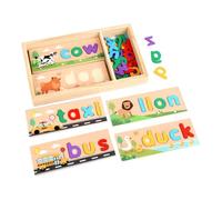 #N/A/a Juguetes de Madera para Aprender Hechizos, Bloques de Construcción Educativos para El Desarrollo Temprano, Interactivos para Niños de 2, 3, 4 Y 5 años