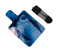 #N/A/a Pilates Reformer Mat Antideslizante Plegable de Y Meditación con Funda Protectora Portátil Fabricada en Gamuza Y Caucho Adecuado para Gimnasios E, Azul