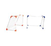 #N/A/a Portería de Fútbol Infantil Portátil Mini Juguete Entrenamiento Ligera Rápida de Montar PP Reforzado Malla Duradera Adecuada para Ejercicios, Naranja Azul