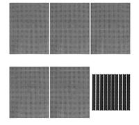 N/A Allazone - Bordado de malla de plástico, 5 unidades, 50 x 33 cm, plástico para acuario, color negro, con 10 barras deslizantes para acuario, bordado de punto de cruz