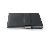 N/A Billetera de cuero con clip para dinero plegable y delgada para hombre con una abrazadera de metal para tarjetas de crédito de identificación femenina (color: C, tamaño: 11,5 x 8 cm), b, 11.5*8cm