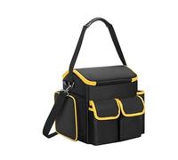 #N/a Bolsa de herramientas con divisor desmontable, bolsa de almacenamiento de tela Oxford resistente con múltiples bolsillos para construcción.