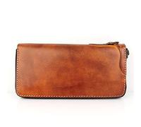 N/A - Cartera de cuero para hombre, cartera larga para hombre, monedero, monedero, tarjetero, Onecolor
