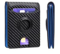 N/A Cartera para hombre antirrobo y antipérdida, tarjetero delgado RFID, mini billetera de fibra de carbono, clip para dinero minimalista (color: B, tamaño: 11 x 8 cm), c, 11*8cm