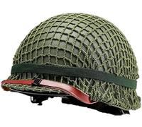 N / A Casco de Acero M1 Americano de la Segunda Guerra Mundial, Casco de réplica de Equipo Militar de la Guerra Mundial con Escudo de Malla