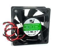 N / A Cooling Fan DA06025B24HA,Server Cooler Fan DA06025B24HA DC 24V 0.18A, Inverter Cooling Fan for 60x60x25mm 2-Wire