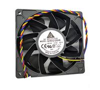 N / A Cooling Fan Delta QFR1212GHE,Server Cooler Fan Delta QFR1212GHE DC 12V 2.7A, Bitcoin Miner Cooling Fan for 120 * 120 * 38mm 4-Wire