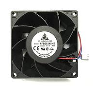 N+A Cooling Fan FFB0824SHE,Server Cooler Fan FFB0824SHE DC24V 0.51A, Large Air Volume Double Ball Inverter Fan for 8CM 3PIN