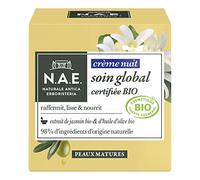 N.A.E. - Crema facial de noche - Certificado orgánico - Cuidado global - Piel madura - Extracto orgánico de jazmín y aceite de oliva - 98% ingredientes naturales - Cuidado facial orgánico - Envase de