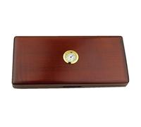 #N/a Estuche para Cañas de Oboe con Capacidad de Almacenamiento para Veinte Cañas Ranuras de Franela Suave Higrómetro Incorporado Fabricado en Madera de