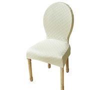 N/A Funda para Silla de Comedor Curva, Protector de Silla de Respaldo Completamente Envuelto en Forma Especial, decoración de Silla Ovalada Engrosada - Restaurante de Hotel en casa,D,4pcs