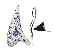 #N/a Ocarina Alto C de 12 agujeros con libro de música, correa para el cuello, práctica y elegante ocarina de cerámica para presentaciones, regalo, a