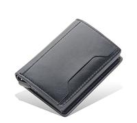 N/A RFID Smart Wallet Soporte de tarjeta de deslizamiento automático Cuero PU Aleación de aluminio Titular de la tarjeta de crédito Mini cartera para hombres (Color : C, Tamaño: 10 * 7 cm), d, 10*7cm