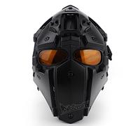 N / A Tactical Airsoft Full Face Protection, Casco Terminator con Gafas de máscara. Utilizado para Juegos de rol Militares Apoyos de películas Caza Paintball Shooting