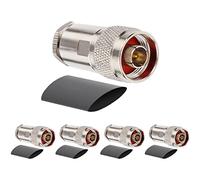 N - Adaptador de Conector Macho para Cable coaxial LMR400/RG8/Belden 9913-50 Ohm RF