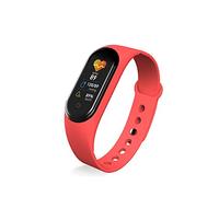 N+B Pulsera Smartband a prueba de agua, banda de reloj inteligente para deportes con pantalla táctil a color de 0.96 ", contador de pasos, monitoreo del sueño, rastreador de ejercicios (Rojo)