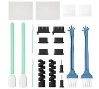 N//C Kit de Limpieza de Teléfono Celular de 20 Piezas, Kit de Cepillo de Limpieza de Puerto de Teléfono con Tapón Antipolvo Compatible con iPhone, Samsung Galaxy, Computadora, iOS y Android