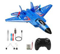 (N F22 AZUL 1 Batería) Avión de Control Remoto Helicóptero F22 Raptor Avión de Control Remoto 2.4G Remoto