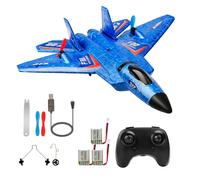 (N F22 AZUL 3 Batería) Avión de control remoto Helicóptero F22 Raptor Avión de control remoto 2.4G Control remoto
