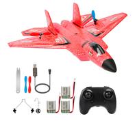 (N F22 RED 3 Batería) Avión de control remoto Helicóptero F22 Raptor Avión de control remoto 2.4G Control remoto