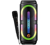 N-Gear Let's Go Party 24C - Caja de música inalámbrica Bluetooth con micrófono, Altavoz de Fiesta de 120 W con luz de Discoteca, batería integrada con 5 Horas de Tiempo de reproducción