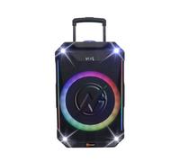 N-Gear The Flash 1240 Altavoz de Fiesta, 500 W de Potencia, Bluetooth, woofer de 12 Pulgadas (30 cm), micrófono, batería Recargable, portátil, Graves potentes, Ideal para Eventos