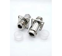 N hembra con conectores de flane de 4 agujeros, adaptador de fijación de enchufe de 50 ohmios, conector coaxial RF para cable LMR400/KMR400, cable RG8, paquete de 2 unidades