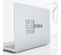 N.I.Edit.H - Adhesivo Frases y Palabras Motivadoras/Pegatina Zen/Stickers Original para Regalo/Respira, Suspira, Inspira/Vinilo decorativo equilibrio / 19.0 x 11.1 CM (Negro)
