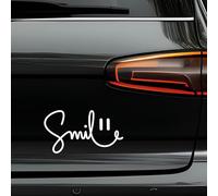 N.I.Edit.H - Vinilo adhesivo frases y palabras motivadoras/Pegatina inspiradora/Stickers original para regalo/SMILE (SMILE, BLANCO)