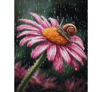 N.LANSHAN Diy Kit Alfombra Gancho De Pestillo Caracol En Una Flor Kit Para Hacer Alfombras Diy，Kits De Punto De Cruz，Costura Para Principiantes，Decoración Del Hogar 55x75cm