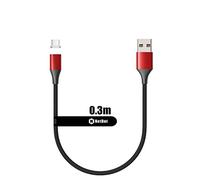 N. NETDOT 10th Generación Cable Magnético, Carga Rápida y Transferencia de Datos para Teléfonos Inteligentes USB-C (0.3 Meters/1 pack rojo)